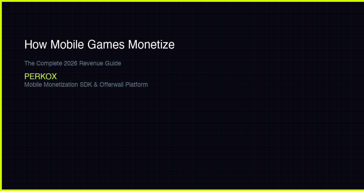 How Mobile Games Monetize: The Complete 2026 Revenue Guide