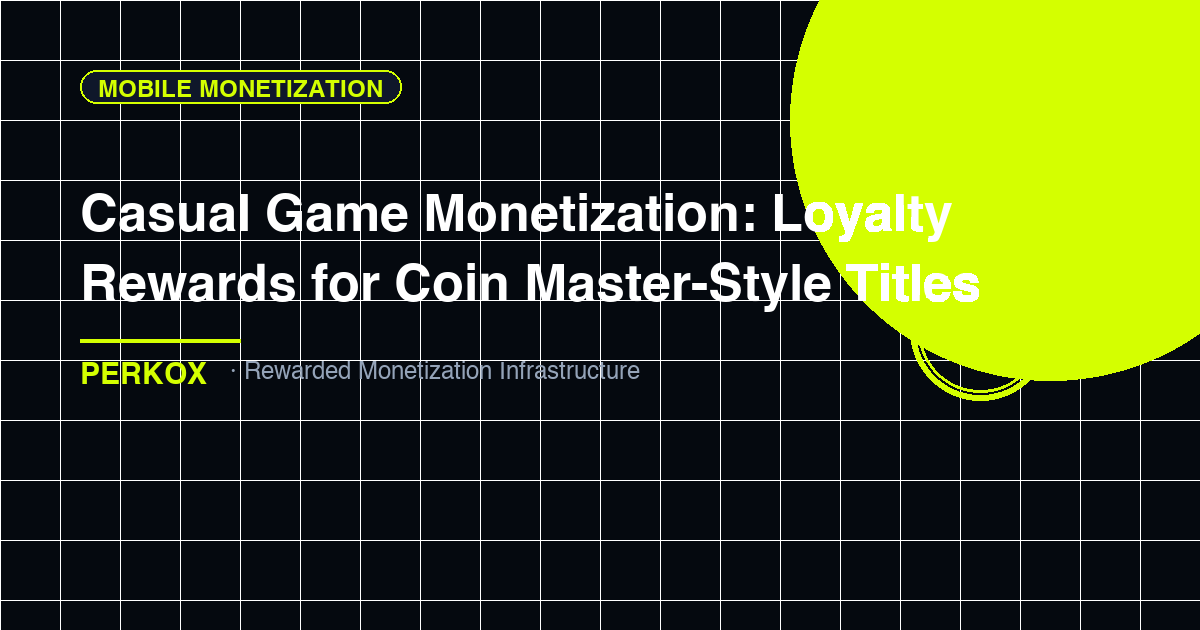 Casual Game Monetization: Loyalty Rewards for Coin Master-Style Titles - casual games offerwall loyalty rewards by Perkox