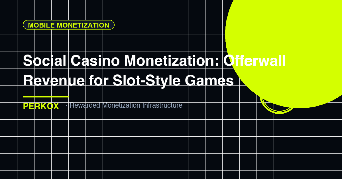 Social Casino Monetization: Offerwall Revenue for Slot-Style Games - social casino offerwall monetization by Perkox