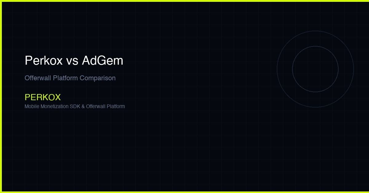 Perkox vs AdGem: Offerwall Platform Comparison (2026)