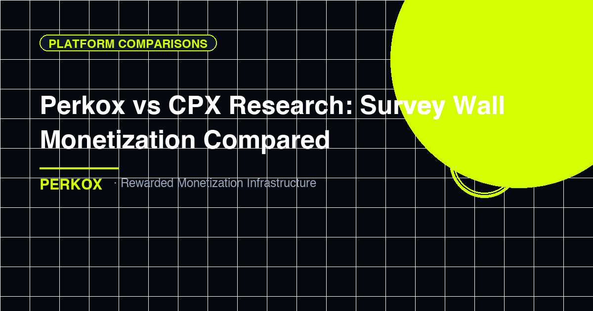 Perkox vs CPX Research: Survey Wall Monetization Compared