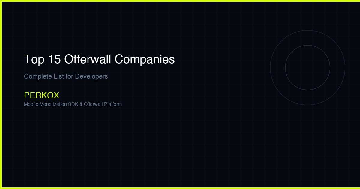 Top 15 Offerwall Companies in 2026: Complete List for App Developers